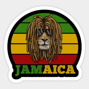 Jamaica Rasta, African Lion, Jamaican Sticker